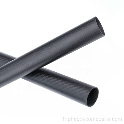 Tube en fibre de carbone creux mate creux 3k Twill 3K